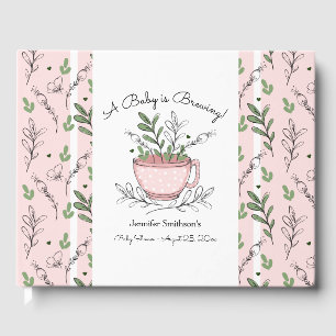 Tea Cup Tea Party Baby shower Guest Book Gastenboek