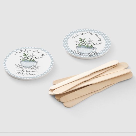 Tea Cup Tea Party Baby shower Hartelijk dank Handwaaier (Niet-gemonteerd)