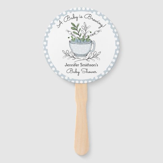 Tea Cup Tea Party Baby shower Hartelijk dank Handwaaier (Voorkant)