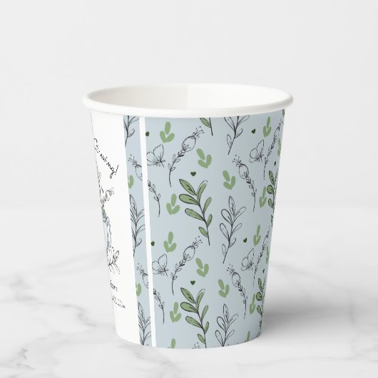 Tea Cup Tea Party Baby shower Papieren Bekers (Links)