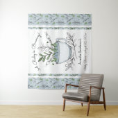 Tea Cup Tea Party Baby shower Wandkleed (In situ)