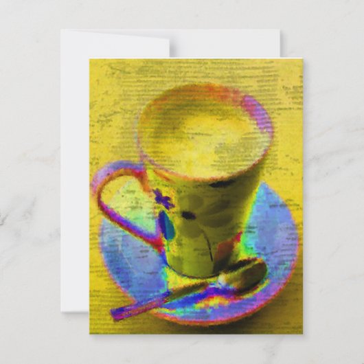 Tea Cup Uitnodiging (Voorkant)