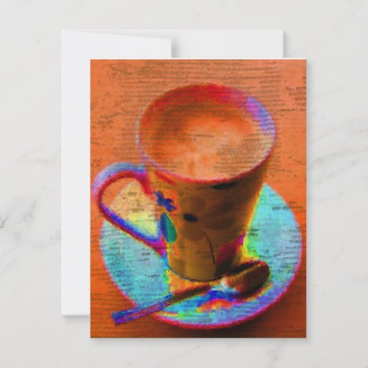 Tea Cup Uitnodiging (Voorkant)