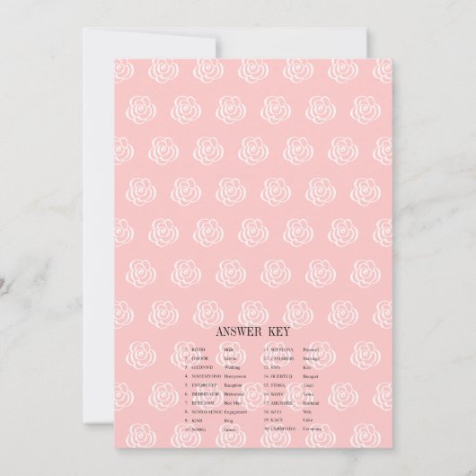 Tea Cup Vrijgezellenfeest Word Scramble Game Kaart (Achterkant)