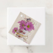 Tea Cups en Daisies Bedankjes Labels (In situ)