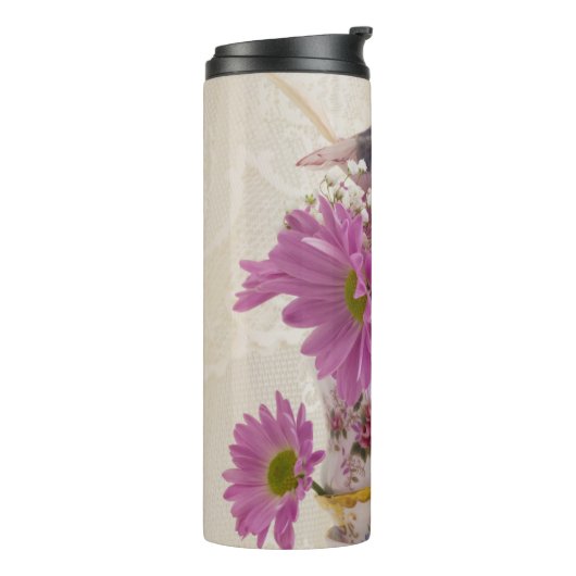 Tea Cups en Daisies Thermosbeker (Gedraaid links)