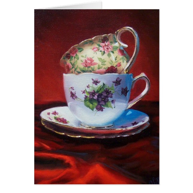 Tea Cups en Red Satin (Voorkant)