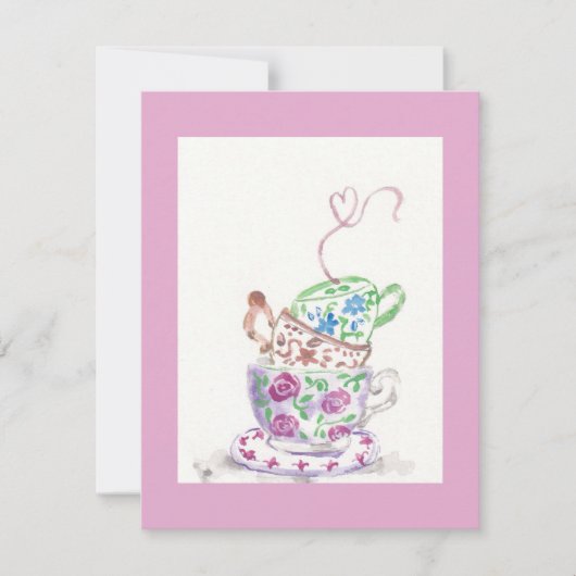 Tea Cups Greeting Card Notitiekaartje (Voorkant)