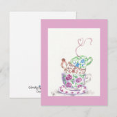 Tea Cups Greeting Card Notitiekaartje (Voorkant / Achterkant)