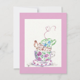 Tea Cups Greeting Card Notitiekaartje