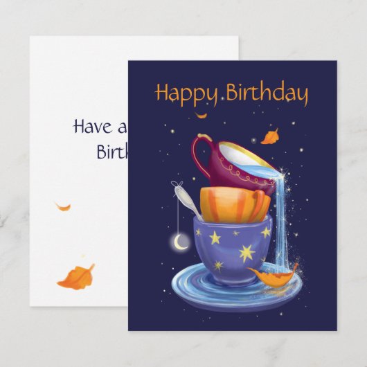 Tea cups Herfst Whimsical (Voorkant / Achterkant)