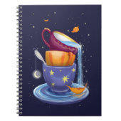 Tea cups Herfst Whimsical Notitieboek (Voorkant)