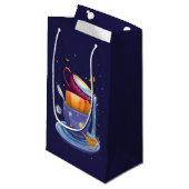Tea cups Herfst Whimsical Small Gift Bag Klein Cadeauzakje (Voorkant Gekanteld)