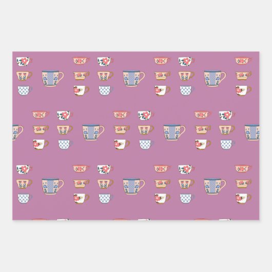 Tea Cups Inpakpapier Vel (Voorkant 2)