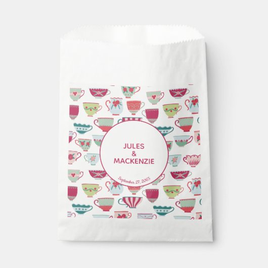 Tea Cups Modern  Bedankzakje (Voorkant)