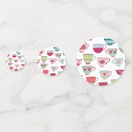 Tea Cups Modern  Confetti (Achterkanten)