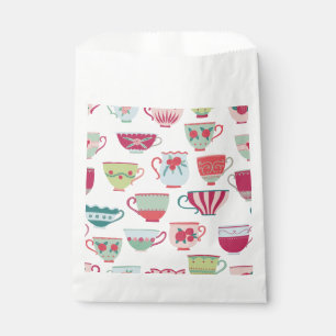Tea Cups Modern Favor Bag Bedankzakje