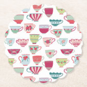Tea Cups Modern  Kartonnen Onderzetters (Voorkant)