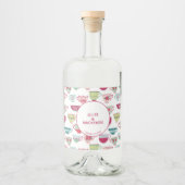 Tea Cups Modern  Likeurfles Etiket (Voorkant)