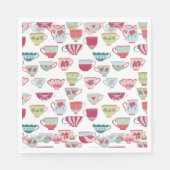 Tea Cups Modern Napkin Servet (Voorkant)