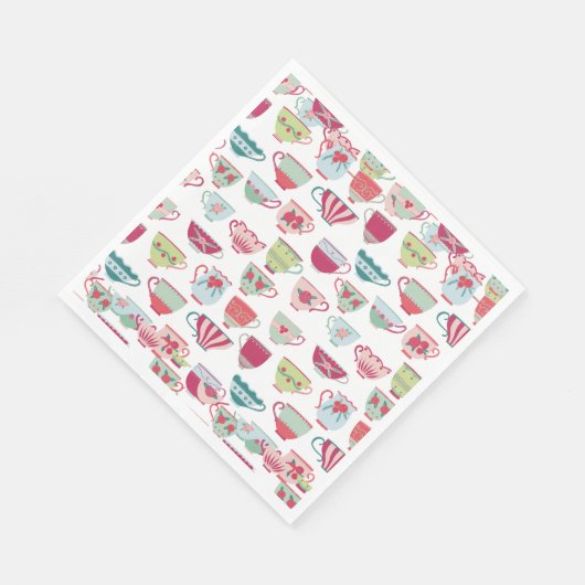 Tea Cups Modern Napkin Servet (Hoek)