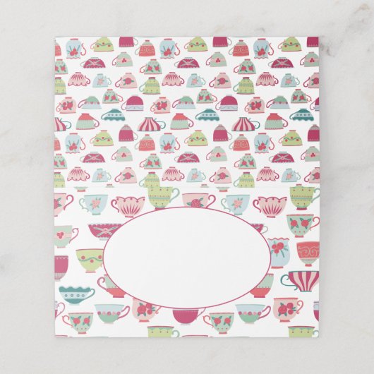 Tea Cups Modern  Plaatskaartje (Buitenkant ongevouwen)