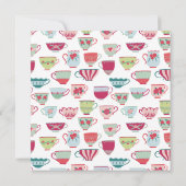 Tea Cups Modern  sparen de Datum Kaart (Achterkant)