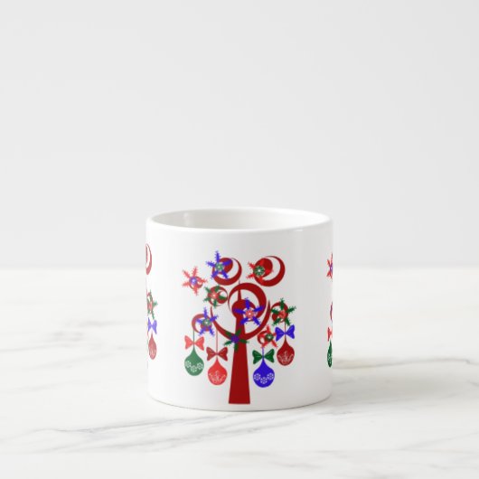 TEA CUPS OF EXPRESSO-MOKKEN - CHRISTMAS DESIGN GIF ESPRESSO KOP (Voorkant)