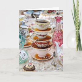 Tea Cups op een feestje Kaart