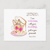 Tea Cups overstromen met je zegeningen Briefkaart (Voorkant)