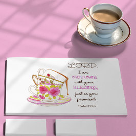 Tea Cups overstromen met je zegeningen Briefkaart