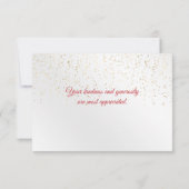 Tea Cups Poinsettia Rabbit Kerstmis Bedankkaart (Achterkant)