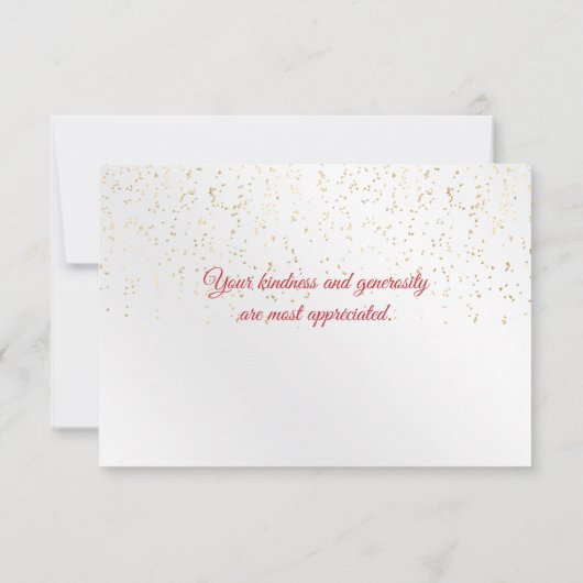 Tea Cups Poinsettia Rabbit Kerstmis Bedankkaart (Achterkant)