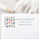 Tea Cups Return Address Label (Insitu)