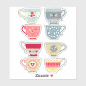 Tea Cups Sticker (Vel)