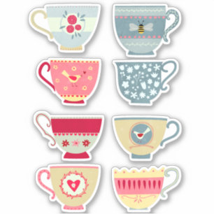 Tea Cups Sticker