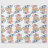 Tea Cups Wrapping Paper Cadeaupapier (Vlak)