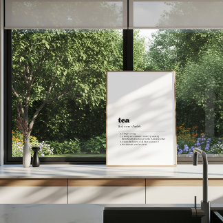 Tea Definition Dictionary Poster