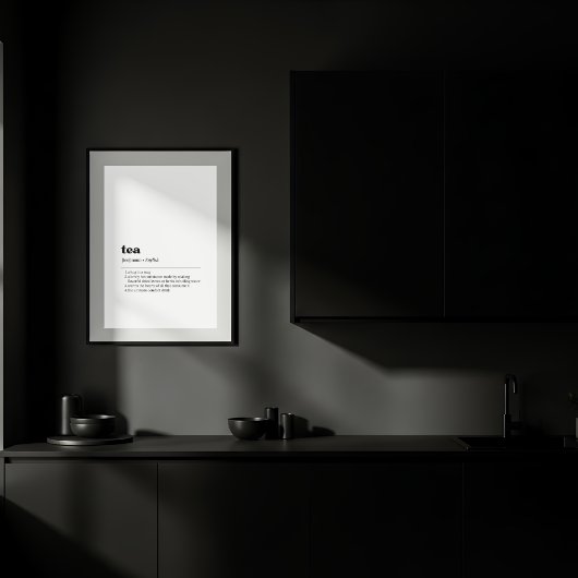 Tea Definition Dictionary Poster