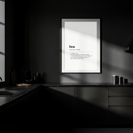 Tea Definition Dictionary Poster