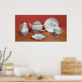 Tea-dienst aangeboden aan Carl Linnaeus Poster (Keuken)