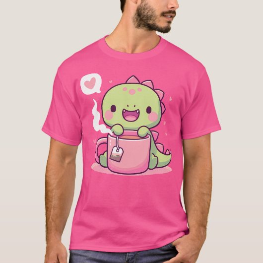 Tea Dino Tea Rex Pun T-shirt (Voorkant)