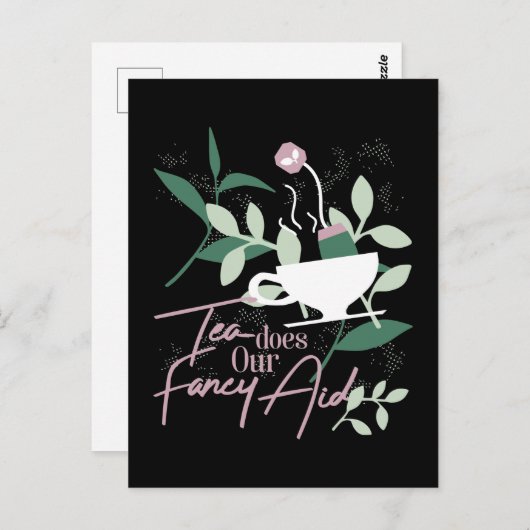 Tea doet onze fancy hulp briefkaart (Voorkant / Achterkant)