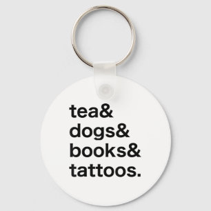 Tea Dogs Boeken Tattoos _1 Sleutelhanger
