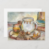 Tea door het Venster Briefkaart (Voorkant / Achterkant)