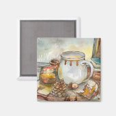 Tea door het Venster Magneet (Voorkant / Achterkant)