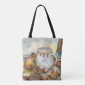 Tea door het Venster Tote Bag (Achterkant)
