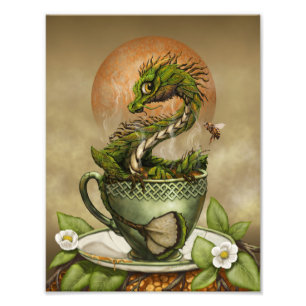 Tea Dragon 8.5x11 afdrukken Foto Afdruk