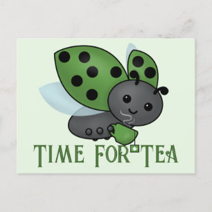 Tea Drink Ladybug Briefkaart