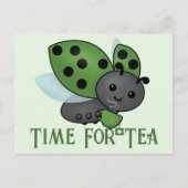 Tea Drink Ladybug Briefkaart (Voorkant)